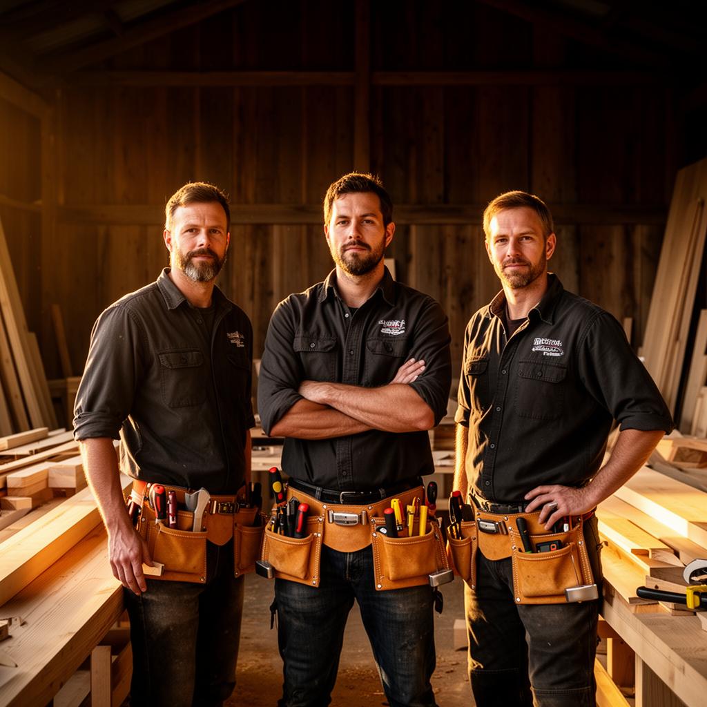 The Raage's Builders carpentry team